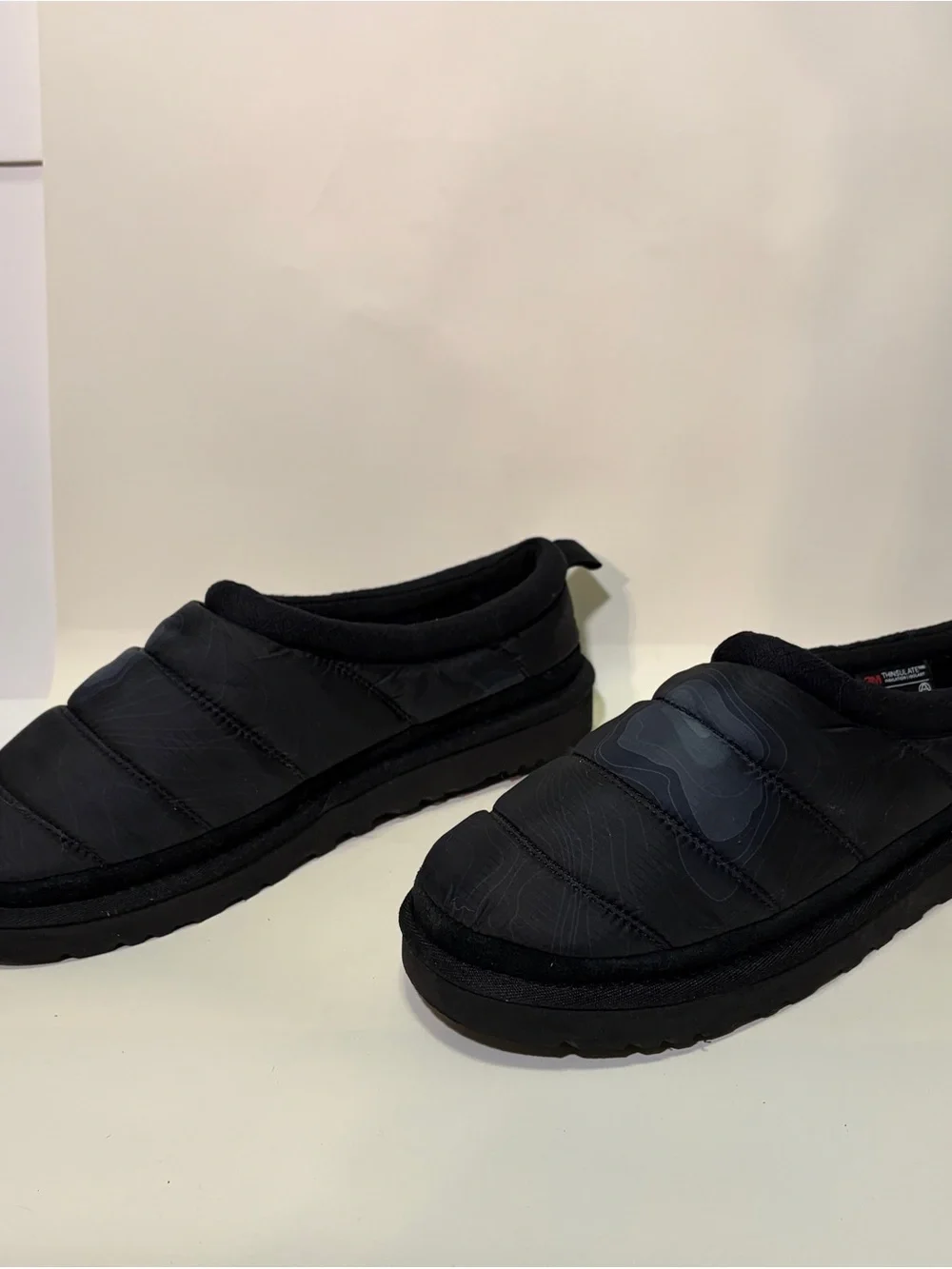 UGG Tasman LTA Cali Topo Black Topographic Slippers Men’s Size 9